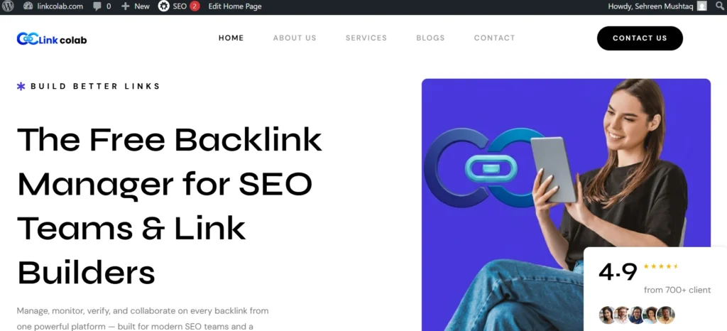 Home page of linkcolab